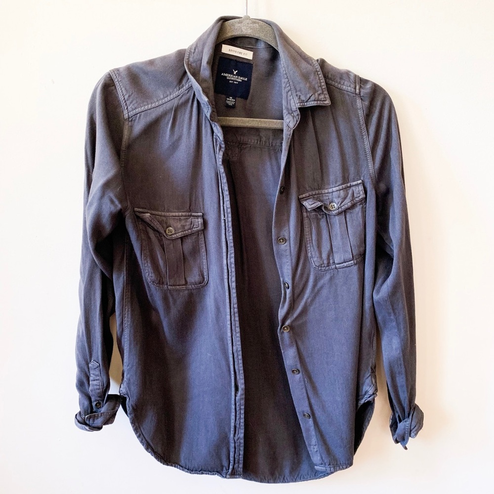 American eagle military button up